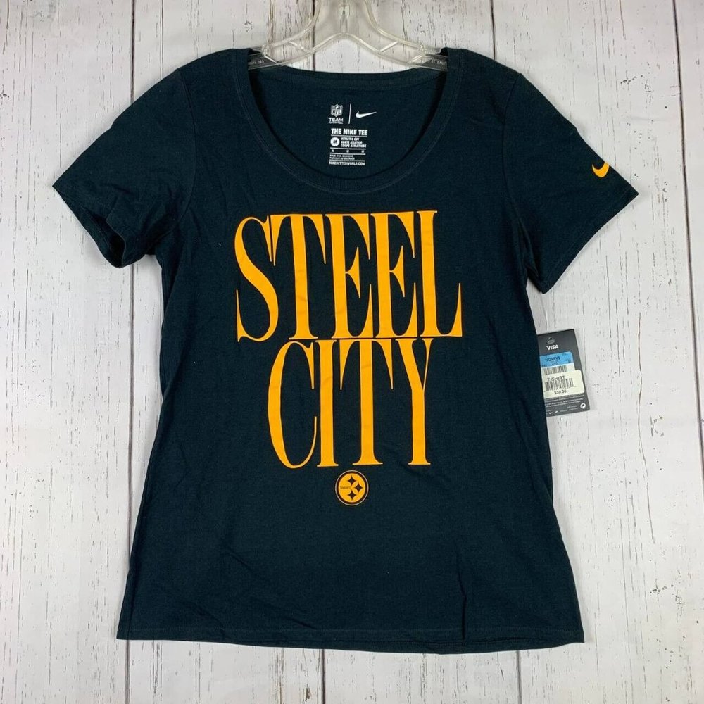 Steel City Pittsburgh‎ Steelers NFL Nike Athletic Cut Medium Black New Women